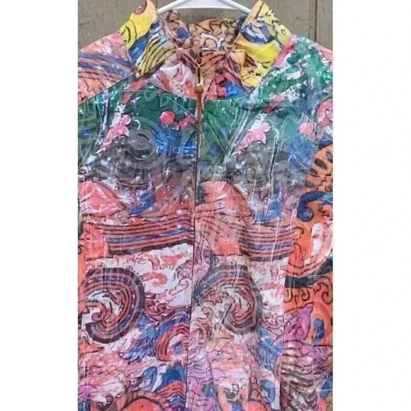 Vintage Keren Hart Floral Print Tapestry Womans Jacket Size Large Colorful Art - Picture 2 of 7